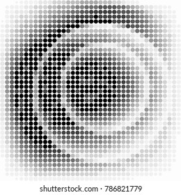 Spotted black and white grunge vector line background. Abstract halftone illustration background. Grunge grid polka dot background pattern
