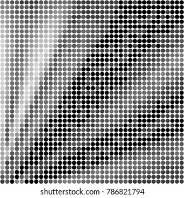 Spotted black and white grunge vector line background. Abstract halftone illustration background. Grunge grid polka dot background pattern
