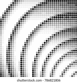 Spotted black and white grunge vector line background. Abstract halftone illustration background. Grunge grid polka dot background pattern
