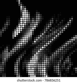 Spotted black and white grunge vector line background. Abstract halftone illustration background. Grunge grid polka dot background pattern
