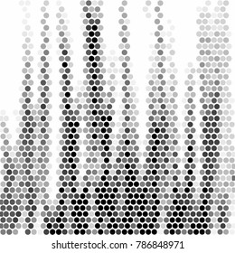 Spotted black and white grunge vector line background. Abstract halftone illustration background. Grunge grid polka dot background pattern
