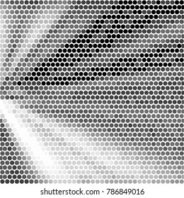 Spotted black and white grunge vector line background. Abstract halftone illustration background. Grunge grid polka dot background pattern
