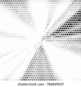 Spotted black and white grunge vector line background. Abstract halftone illustration background. Grunge grid polka dot background pattern
