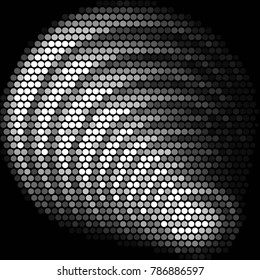 
Spotted black and white grunge vector line background. Abstract halftone illustration background. Grunge grid polka dot background pattern
