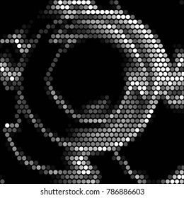 
Spotted black and white grunge vector line background. Abstract halftone illustration background. Grunge grid polka dot background pattern
