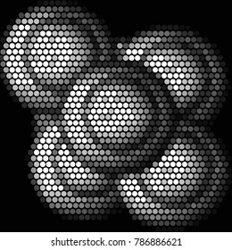 
Spotted black and white grunge vector line background. Abstract halftone illustration background. Grunge grid polka dot background pattern
