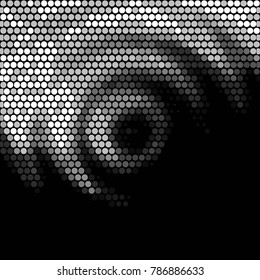 
Spotted black and white grunge vector line background. Abstract halftone illustration background. Grunge grid polka dot background pattern
