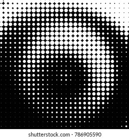Spotted black and white grunge vector line background. Abstract halftone illustration background. Grunge grid polka dot background pattern
