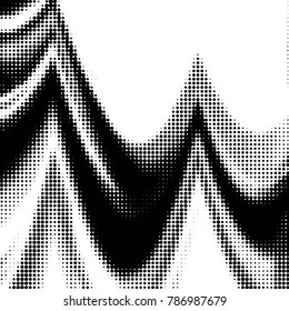 Spotted black and white grunge vector line background. Abstract halftone illustration background. Grunge grid polka dot background pattern
