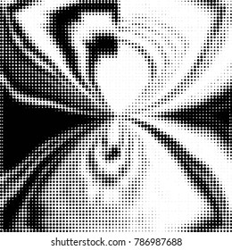 Spotted black and white grunge vector line background. Abstract halftone illustration background. Grunge grid polka dot background pattern
