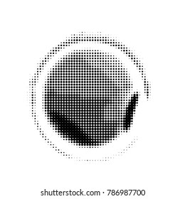 Spotted black and white grunge vector line background. Abstract halftone illustration background. Grunge grid polka dot background pattern
