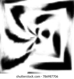 Spotted black and white grunge vector line background. Abstract halftone illustration background. Grunge grid polka dot background pattern

