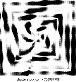 Spotted black and white grunge vector line background. Abstract halftone illustration background. Grunge grid polka dot background pattern
