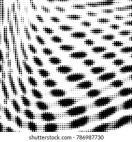 Spotted black and white grunge vector line background. Abstract halftone illustration background. Grunge grid polka dot background pattern
