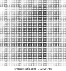 Spotted black and white grunge vector line background. Abstract halftone illustration background. Grunge grid polka dot background pattern
