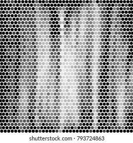 Spotted black and white grunge vector line background. Abstract halftone illustration background. Grunge grid polka dot background pattern
