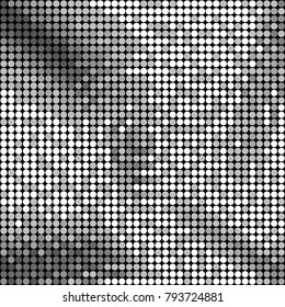 Spotted black and white grunge vector line background. Abstract halftone illustration background. Grunge grid polka dot background pattern
