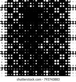 Spotted black and white grunge vector line background. Abstract halftone illustration background. Grunge grid polka dot background pattern
