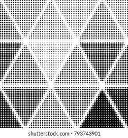 Spotted black and white grunge vector line background. Abstract halftone illustration background. Grunge grid polka dot background pattern
