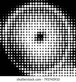 Spotted black and white grunge vector line background. Abstract halftone illustration background. Grunge grid polka dot background pattern
