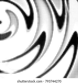Spotted black and white grunge vector line background. Abstract halftone illustration background. Grunge grid polka dot background pattern
