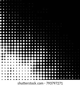 Spotted black and white grunge vector line background. Abstract halftone illustration background. Grunge grid polka dot background pattern
