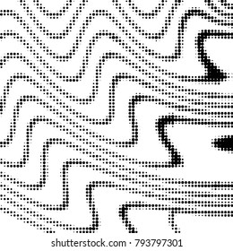 Spotted black and white grunge vector line background. Abstract halftone illustration background. Grunge grid polka dot background pattern
