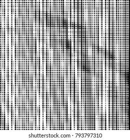 Spotted black and white grunge vector line background. Abstract halftone illustration background. Grunge grid polka dot background pattern
