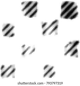 Spotted black and white grunge vector line background. Abstract halftone illustration background. Grunge grid polka dot background pattern
