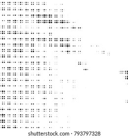 Spotted black and white grunge vector line background. Abstract halftone illustration background. Grunge grid polka dot background pattern

