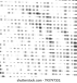 Spotted black and white grunge vector line background. Abstract halftone illustration background. Grunge grid polka dot background pattern
