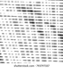 Spotted black and white grunge vector line background. Abstract halftone illustration background. Grunge grid polka dot background pattern
