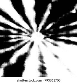 Spotted black and white grunge vector line background. Abstract halftone illustration background. Grunge grid polka dot background pattern
