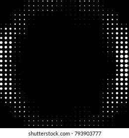 Spotted black and white grunge vector line background. Abstract halftone illustration background. Grunge grid polka dot background pattern
