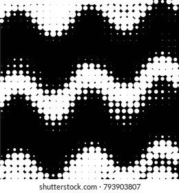 Spotted black and white grunge vector line background. Abstract halftone illustration background. Grunge grid polka dot background pattern
