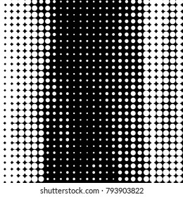Spotted black and white grunge vector line background. Abstract halftone illustration background. Grunge grid polka dot background pattern
