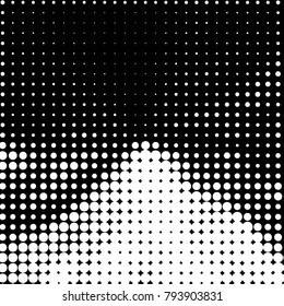 Spotted black and white grunge vector line background. Abstract halftone illustration background. Grunge grid polka dot background pattern
