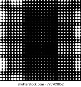 Spotted black and white grunge vector line background. Abstract halftone illustration background. Grunge grid polka dot background pattern
