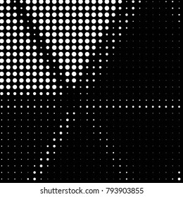 Spotted black and white grunge vector line background. Abstract halftone illustration background. Grunge grid polka dot background pattern
