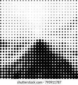 Spotted black and white grunge vector line background. Abstract halftone illustration background. Grunge grid polka dot background pattern
