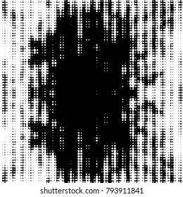 Spotted black and white grunge vector line background. Abstract halftone illustration background. Grunge grid polka dot background pattern
