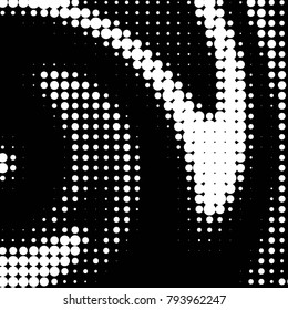 Spotted black and white grunge vector line background. Abstract halftone illustration background. Grunge grid polka dot background pattern
