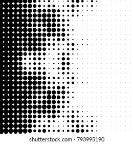 Spotted black and white grunge vector line background. Abstract halftone illustration background. Grunge grid polka dot background pattern