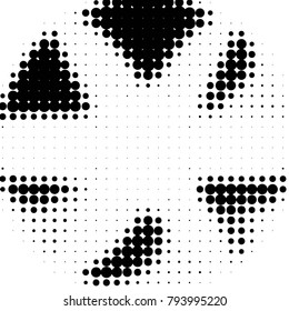 Spotted black and white grunge vector line background. Abstract halftone illustration background. Grunge grid polka dot background pattern