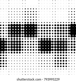 Spotted black and white grunge vector line background. Abstract halftone illustration background. Grunge grid polka dot background pattern