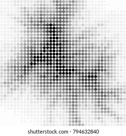 Spotted black and white grunge vector line background. Abstract halftone illustration background. Grunge grid polka dot background pattern
