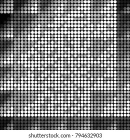 Spotted black and white grunge vector line background. Abstract halftone illustration background. Grunge grid polka dot background pattern
