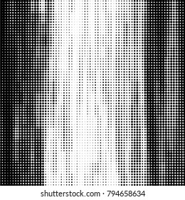 Spotted black and white grunge vector line background. Abstract halftone illustration background. Grunge grid polka dot background pattern
