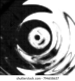 Spotted black and white grunge vector line background. Abstract halftone illustration background. Grunge grid polka dot background pattern
