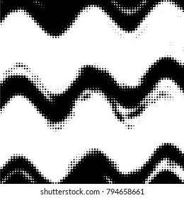 Spotted black and white grunge vector line background. Abstract halftone illustration background. Grunge grid polka dot background pattern
